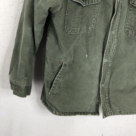 VF Imagewear Jacket Mens M Army Green Heavy Canvas Blanket Lined Barn Chore - Picture 8 of 16